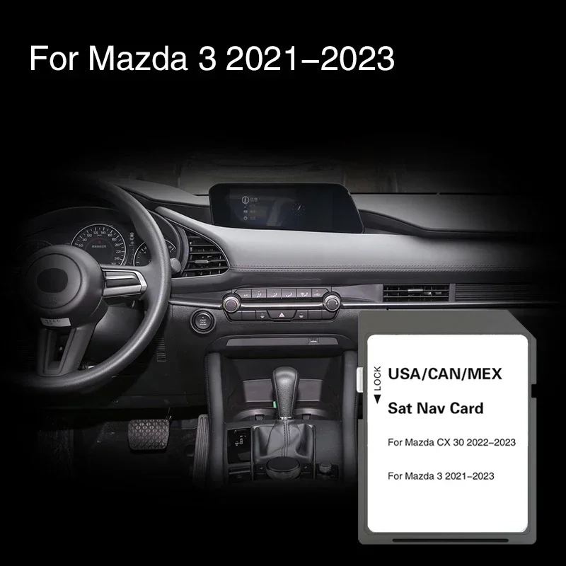 Suitable for Mazda 3 2021 2022 2023 Vehicle GPS Memory Sat NAV Cover USA CAN MEX Maps Data Update System SD Card