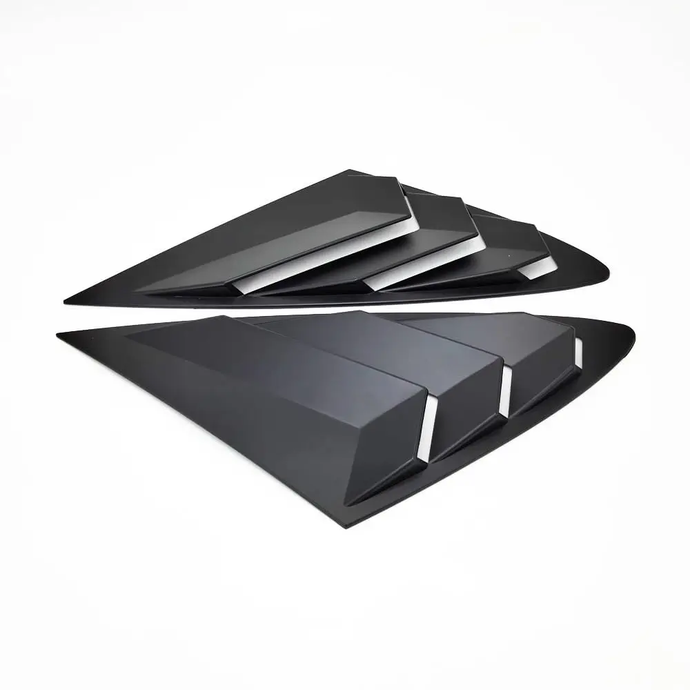 Matte Black Rear Side Vent Window Quarter Louver Cover For 20-23 Hyundai Sonata