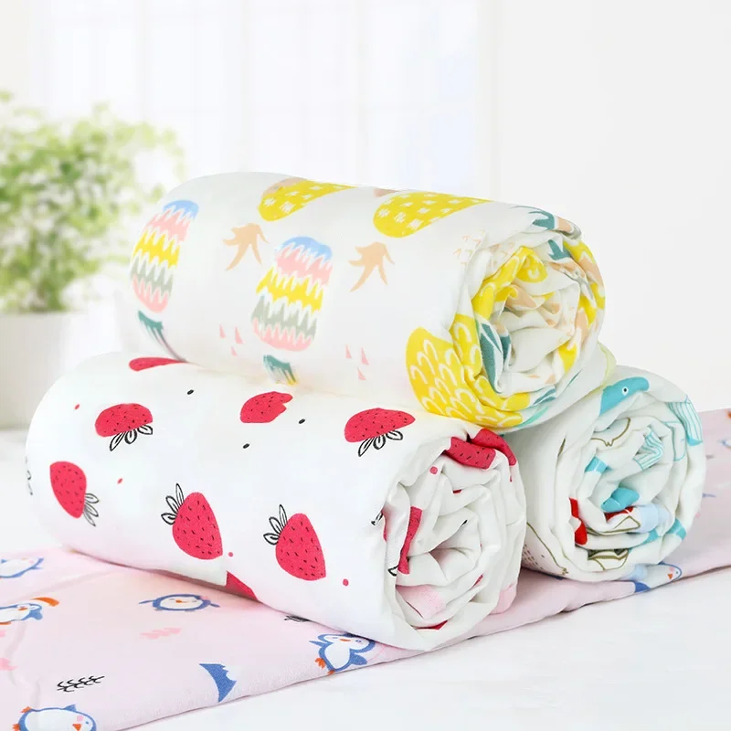 100*150CM Muslin Six Layers Baby Blankets Newborn Cotton Swaddle Blanket Infant Spring Summer Swaddling Cartoon Baby Bath Towel