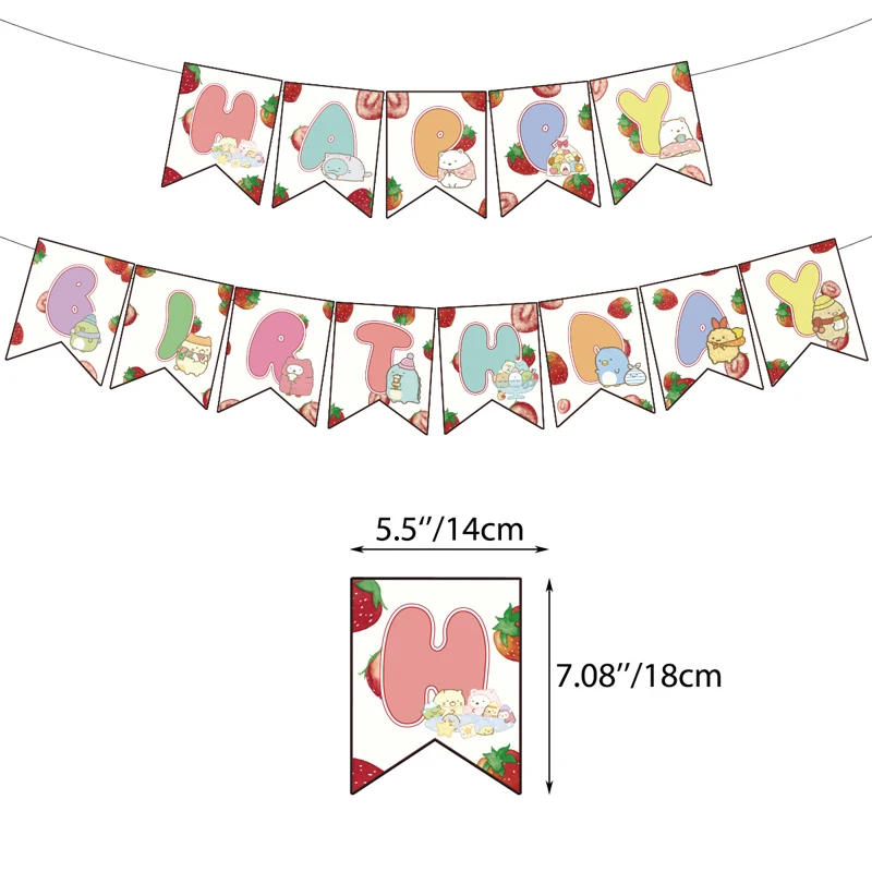 Eliminating game Sumikko gurashi Birthday Party Decoration Latex Balloon 32 inch number Backdrop Banner Cake Topper Baby Shower image 4