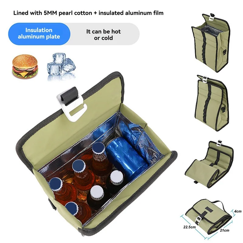 

Маленькая тканевая передняя сумка для велосипеда Rhinowalk, складная передняя сумка большой емкости, многофункциональная портативная складная сумка