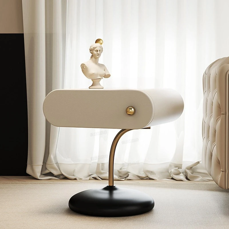 Bedside table Minimalist cream wind side cabinet Small modern minimalist