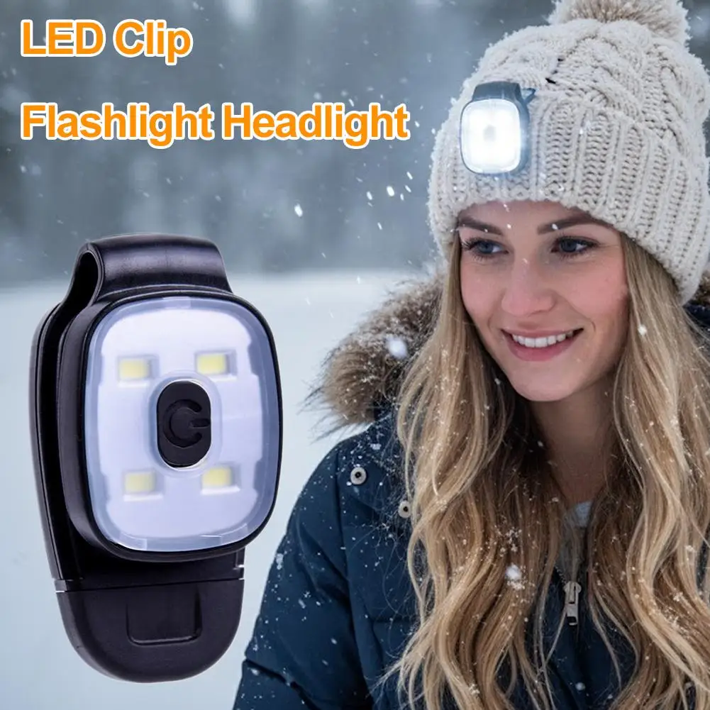 LED Clip Flashligh 3 Lighting Modes USB Rechargeable LED Clip Lamp Safety Warning Running Lights for Night Walking Fishing ﻿