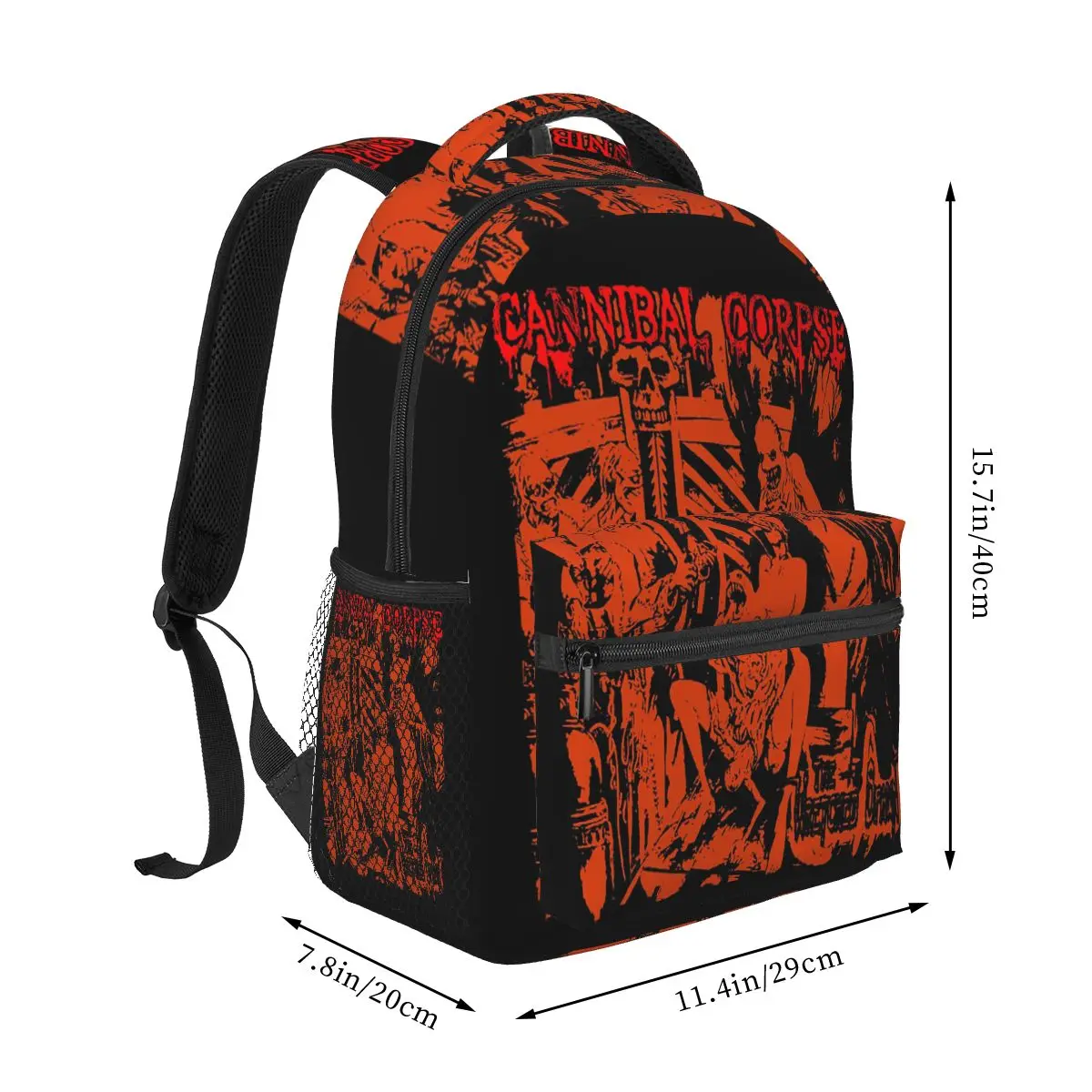 Death Metal Music Cannibal Corpse Band Backpack Student Boys Girls BookBag Children School Bag Shoulder Bags for Men Women