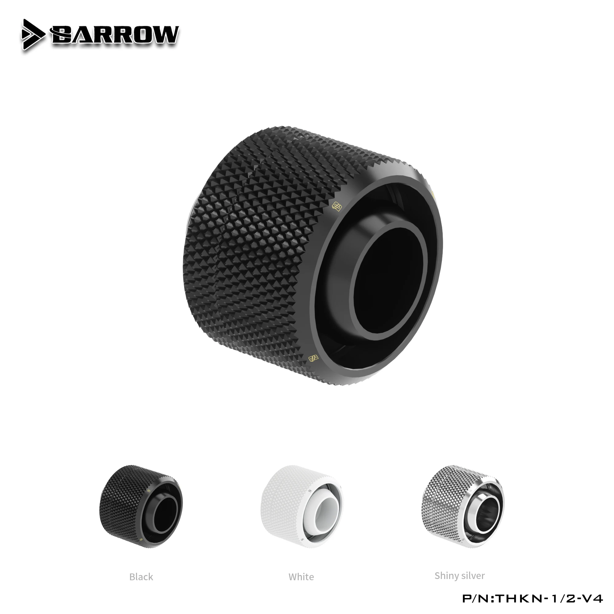 

Barrow 1/2" 13x19mm Hose Tube Fittings Soft Tube Hand Compression Brass Connector For Computer Case,THKN-1/2-V4