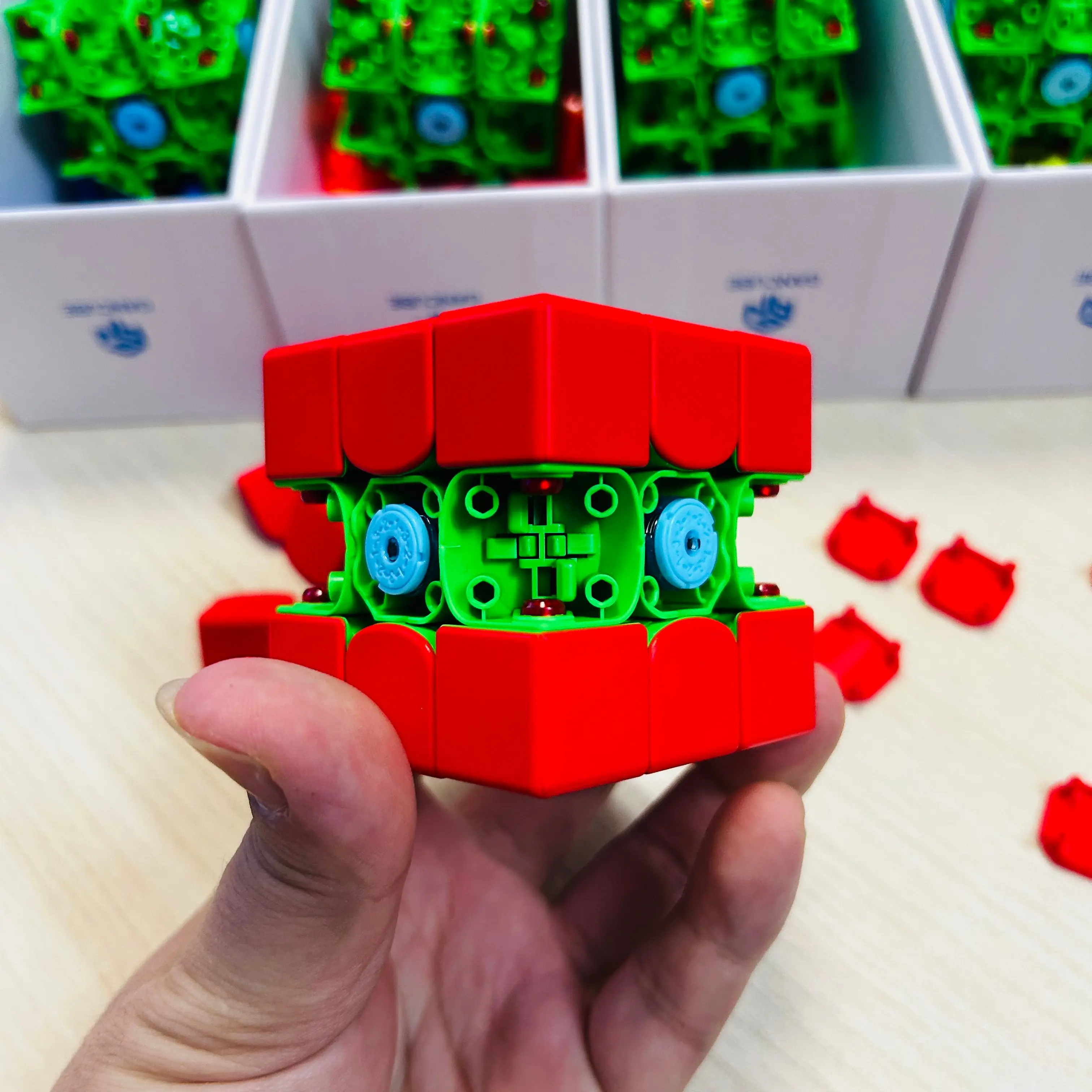 DIY GAN 356ME 2025 Christmas Edition 3x3 Magnetic Magic Speed Cube Stickerless Professional Kids