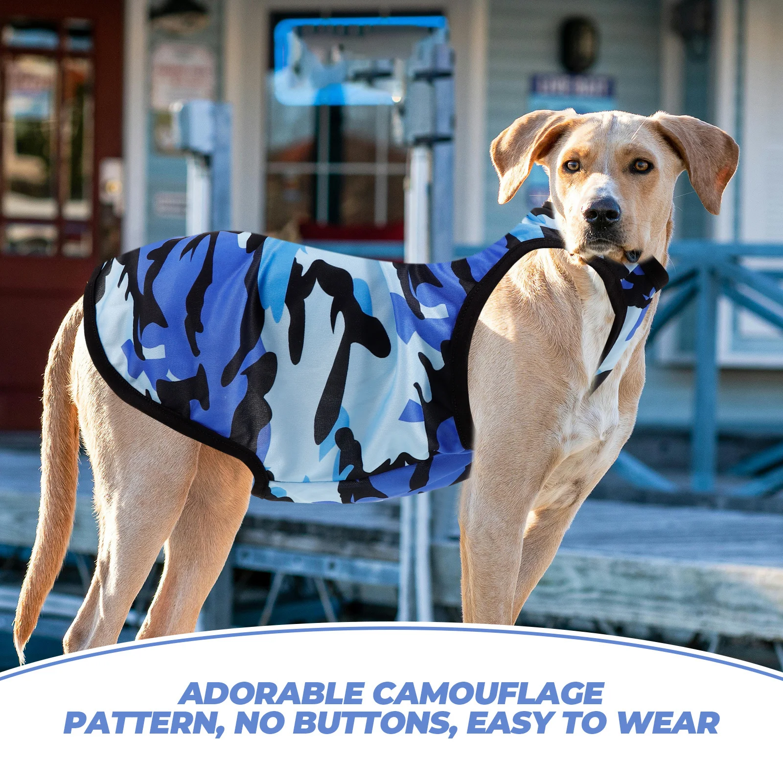 

3 Pcs Pet Vest Clothes Camouflage Dog Shirts Jacket with Hat Apparel Summer Polyester Clothing Outfits Lightweight