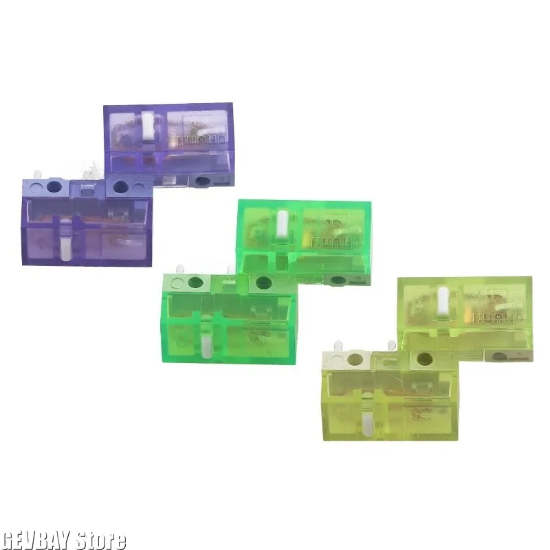 1pc New HUANO Yellow Green Purple Transparent White Dot Mouse Micro Switch Button - 90M 100M 120 Million Click Lifespan