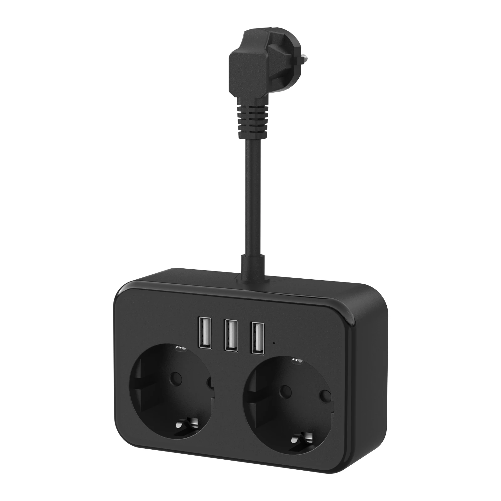 EU Plug AC Power Strip Multiprise Wall Mounted Socket Universal Network Filter USB Ports Adapter Multi Socket with Home/Office