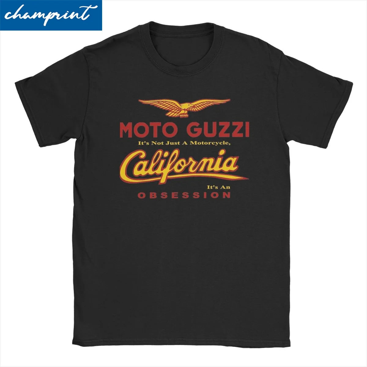 

Мужская/женская футболка с надписью «Moto Guzzi Motor California»