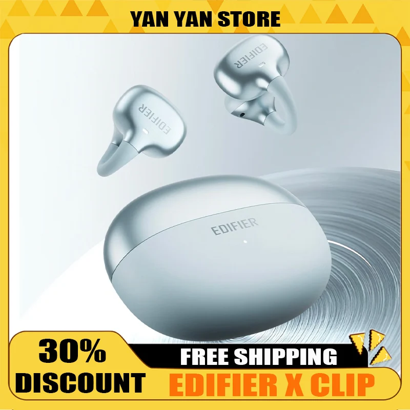 

Беспроводные Bluetooth-наушники EDIFIER X Clip с открытым ухом, технология BT6.0, полувнутриканальные, с интеллектуальным управлением AI, для активного отдыха, спорта, музыки и игр
