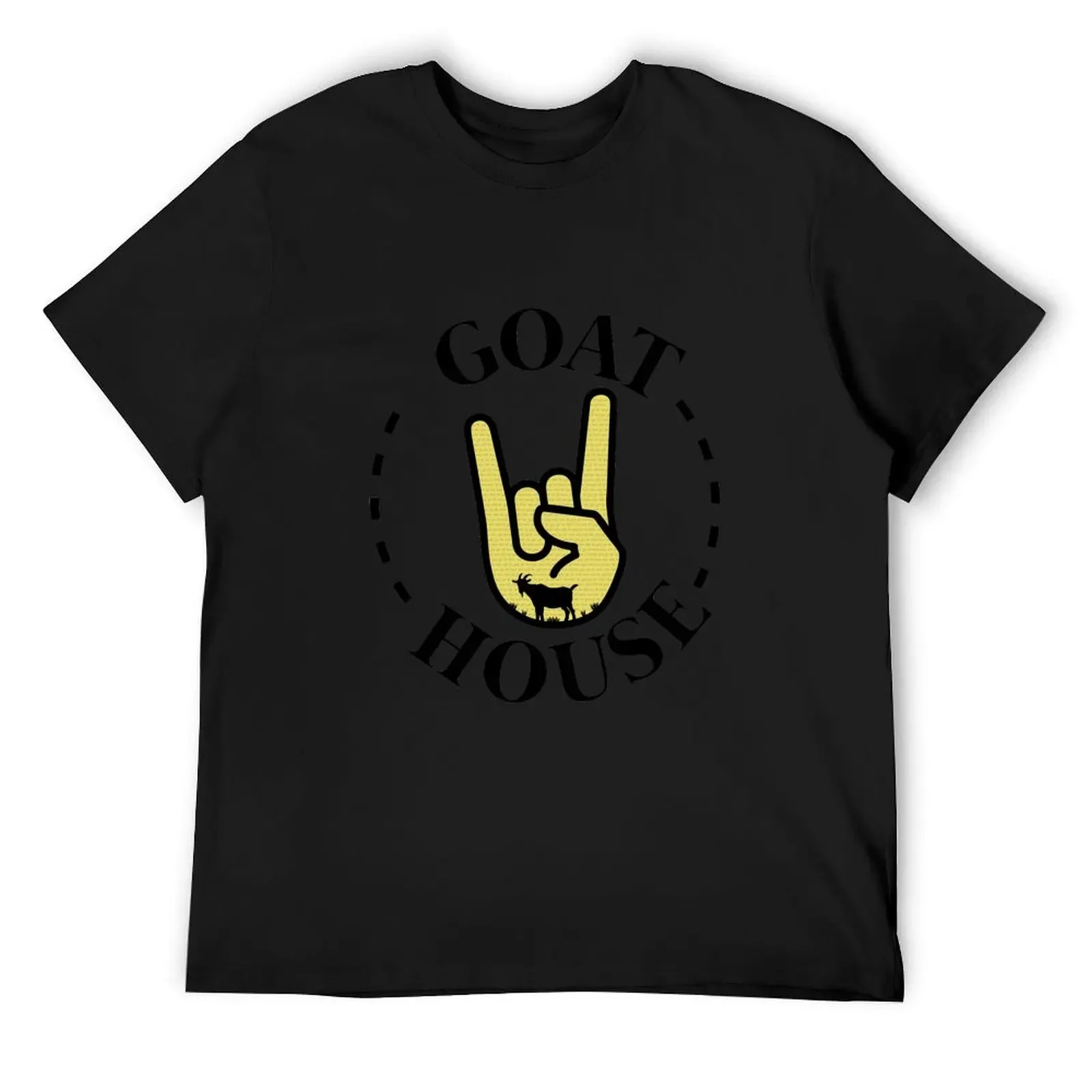 

Goat House T-Shirt croswit shirt man graphic tee shirt vintage graphic tee oversizeds clothing for men