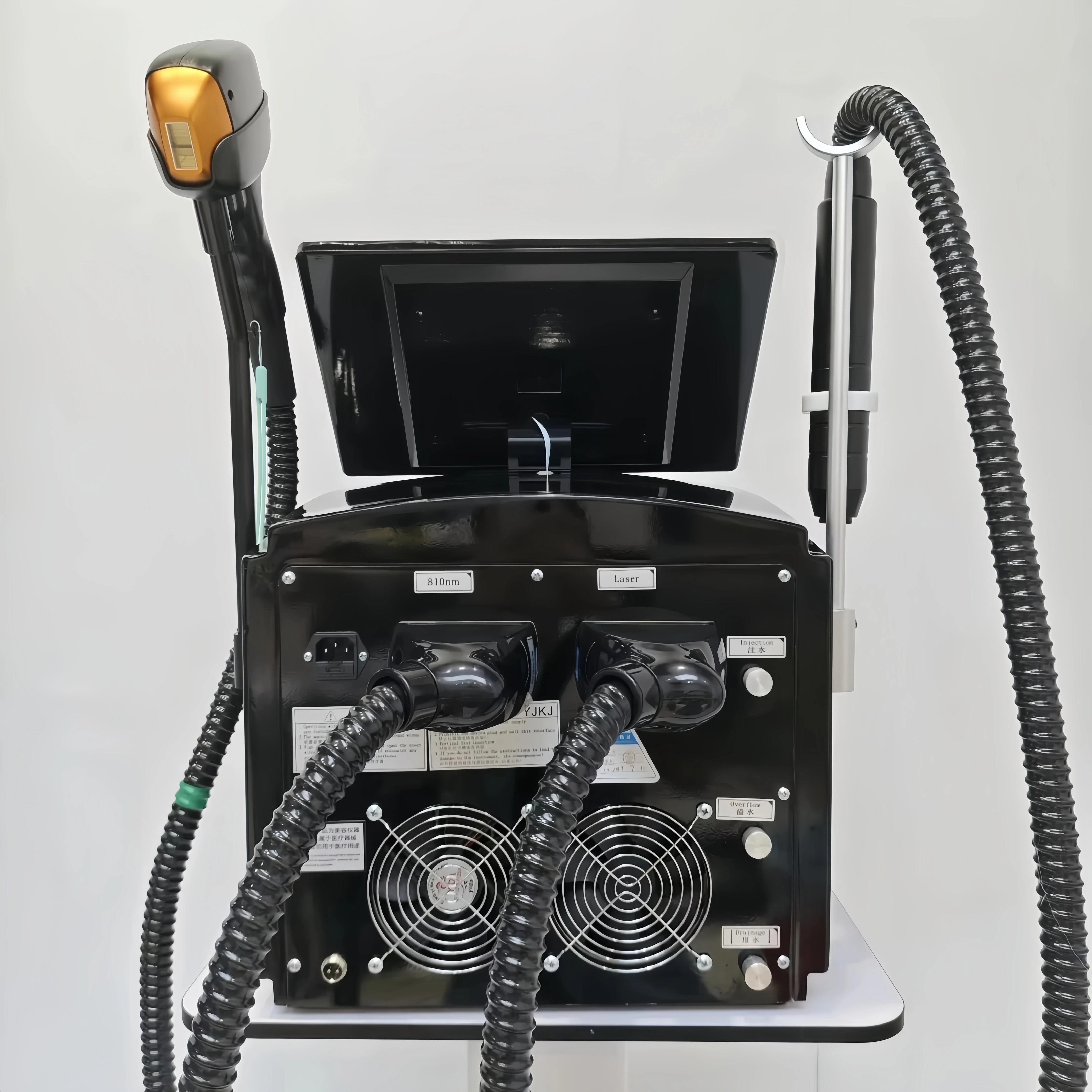 2025 2-in-1 Diode Ice Titanium Laser Hair Removal Machine 4000W 755 808 940 1064nm Body Hair Removal with 4 Wavelength Options