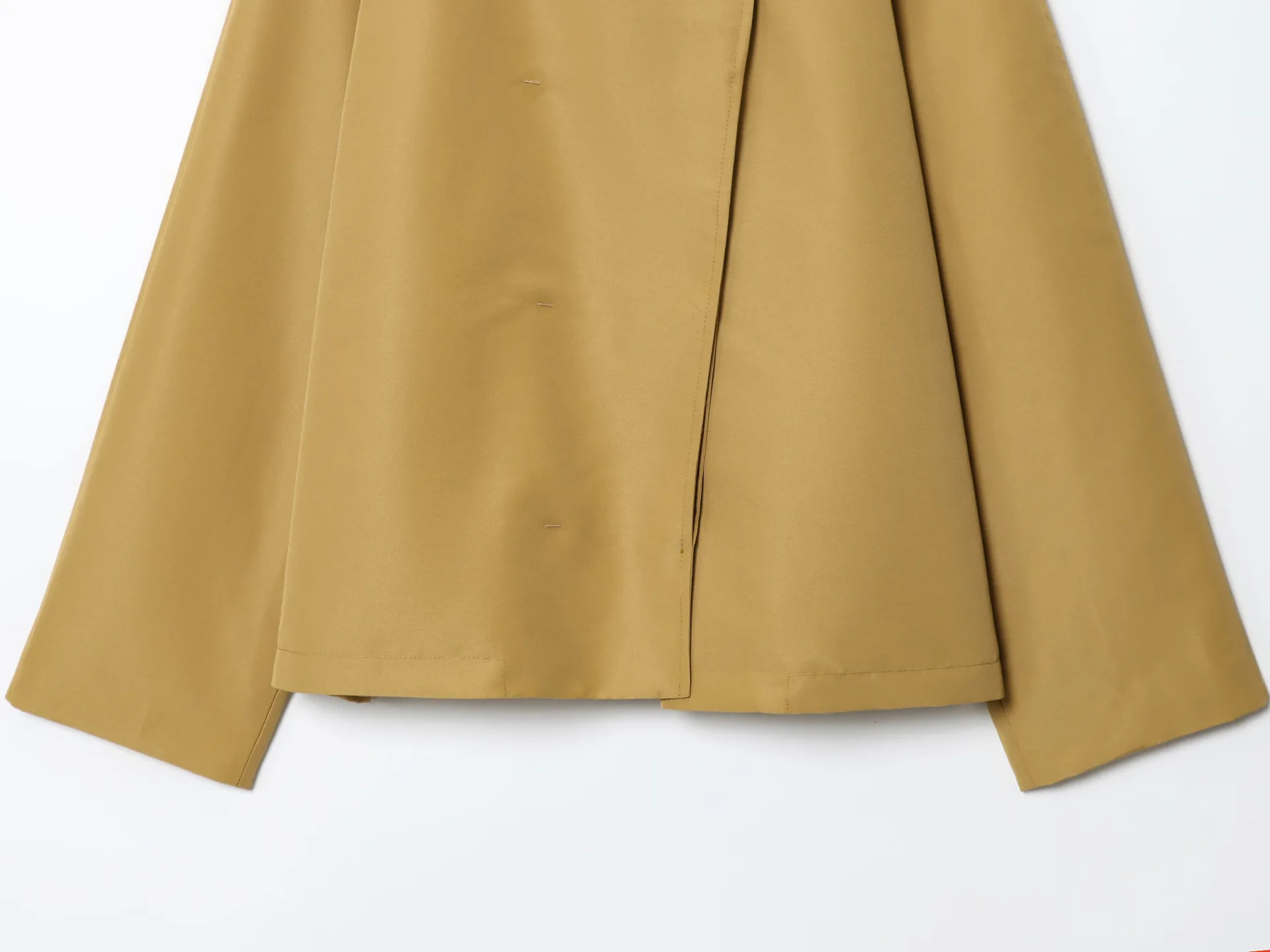 Nueva moda Otoño/Invierno Casual manga larga cuello alto un solo pecho Color sólido suelta ajuste gabardina prendas de vestir exteriores