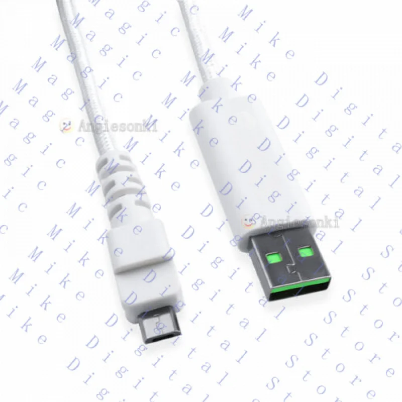 H  NEW white USB cable for Razer Raiju ergonomic PS4 gaming controller gamepad