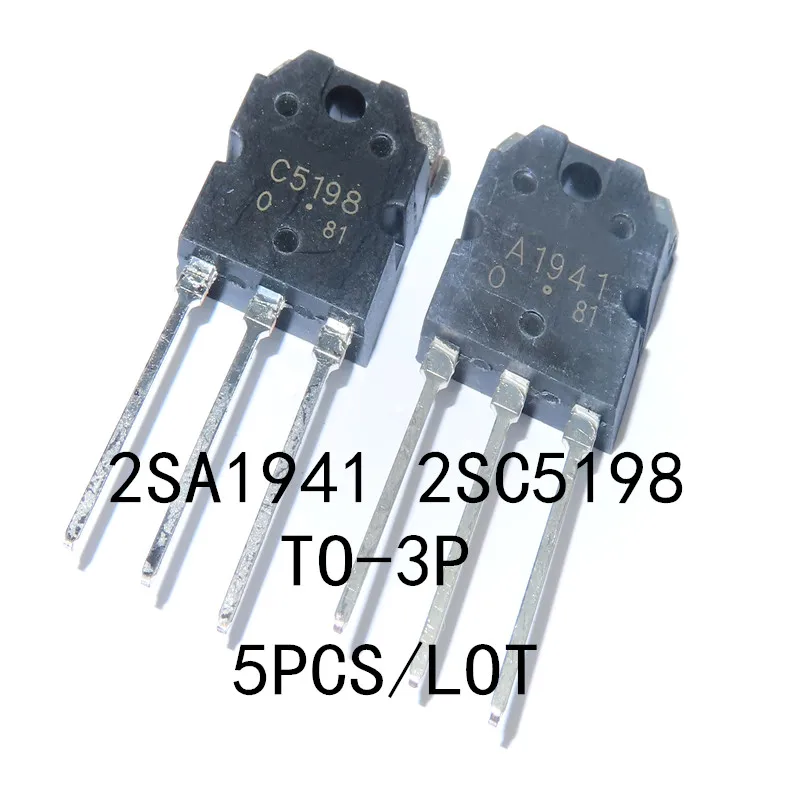 5PCS/LOT 2SA1941 2SC5198 A1941 C5198 TO-3P audio amplifier pair tube New In Stock