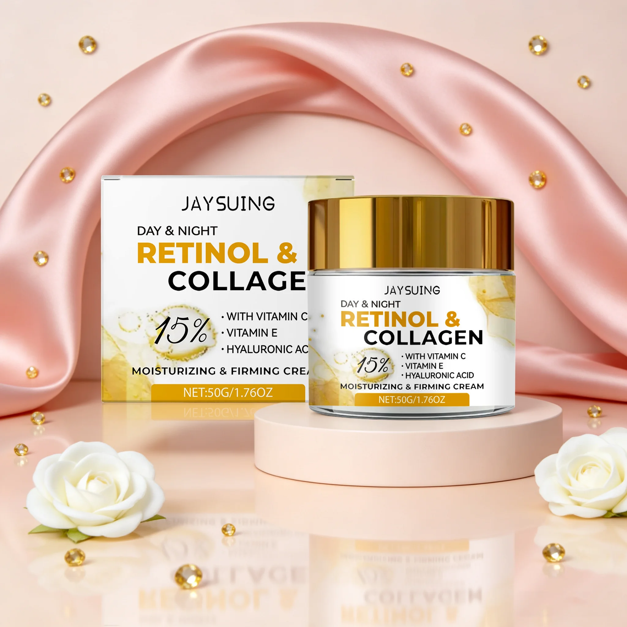 Collagen Face Moisturizing Cream Lifting Firming Deep Nourish Remove Dark Skin Brighten Man Women Korea Skincare Facial Creams