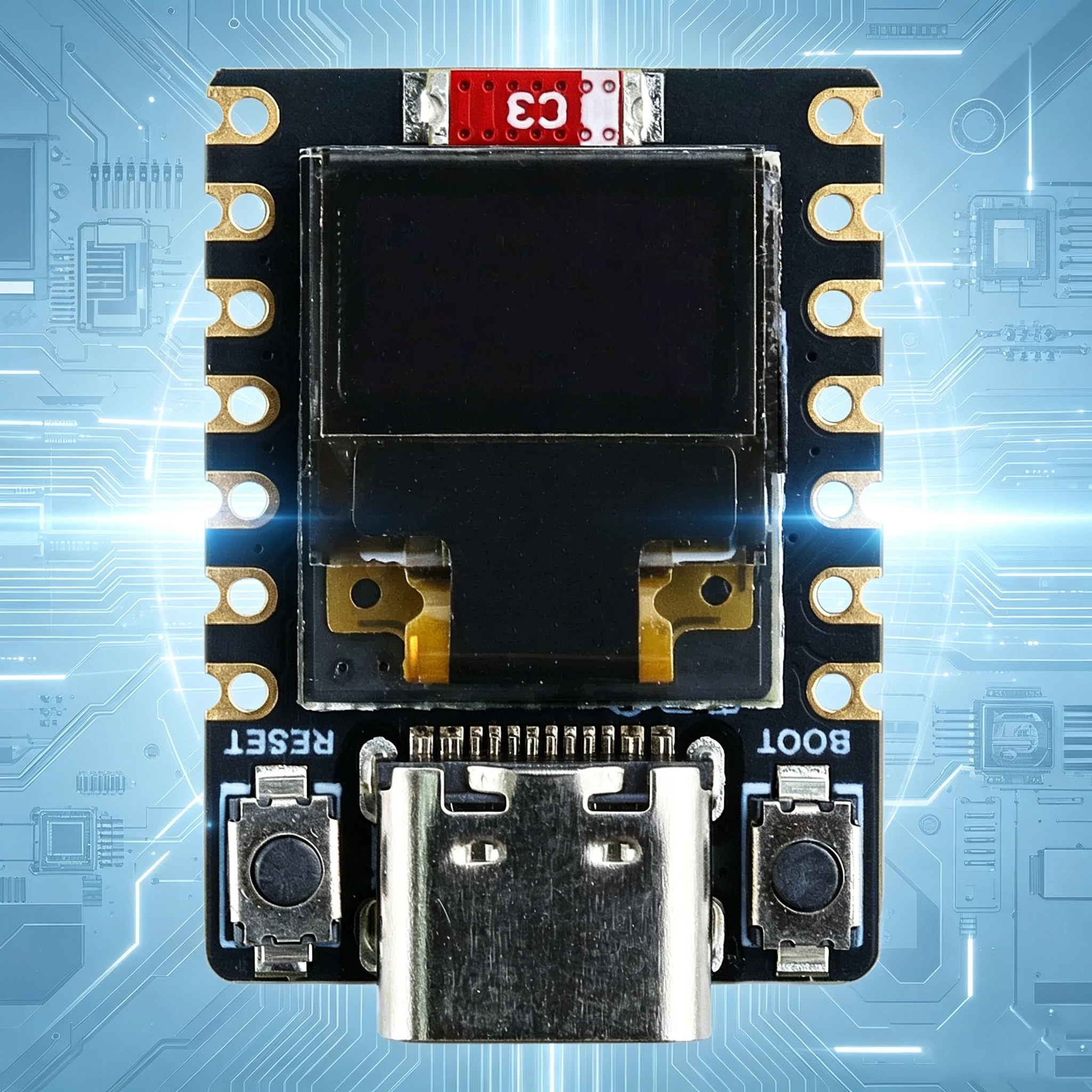 ESP32-C6 Development Board Module with 0.42 Inch Display RISC-V 32-Bit Single-Core Processor 2.4GHz WiFi Bluetooth Low-Power