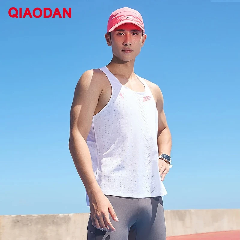 

Мужской спортивный жилет QIAODAN Feiying, лето 202, быстросохнущие ультралегкие дышащие тренировочные носимые спортивные топы XVS23241252R