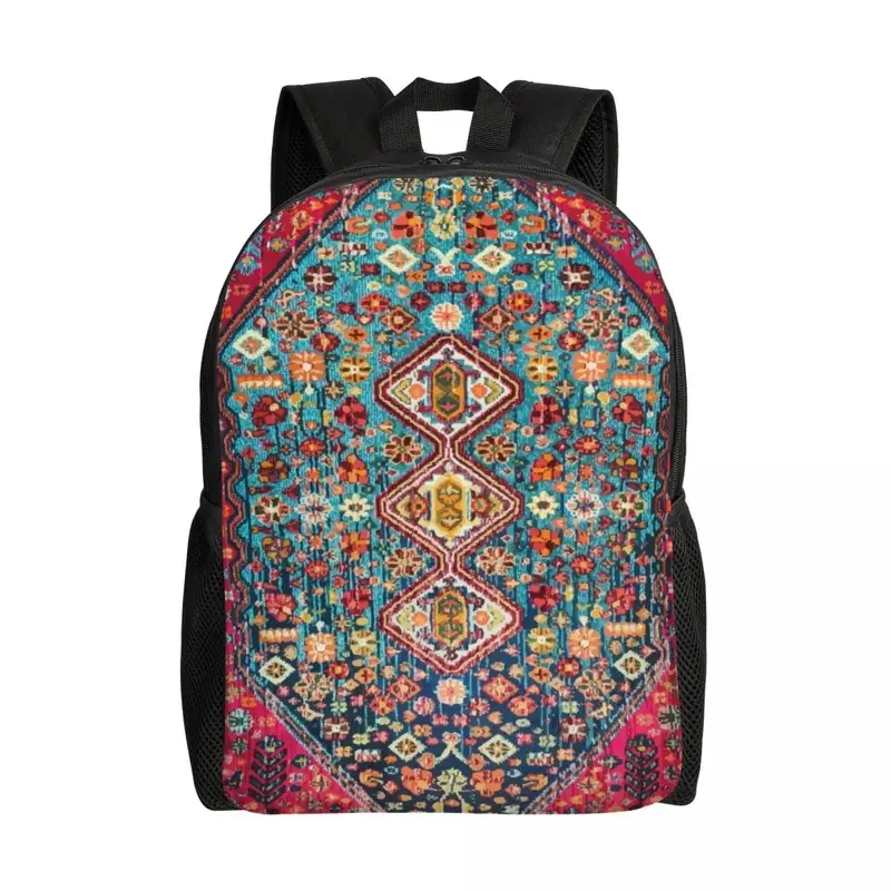 Mochila portátil tradicional estilo marroquino antigo, de cor oriental, bolsa básica para escola para estudantes universitários, masculina, bolsa boêmia