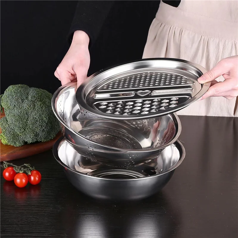 ABRS-Multifunctional Stainless Steel Basin Cut And Drain Vegetable Basin Suitable For Kitchen Drain Basin