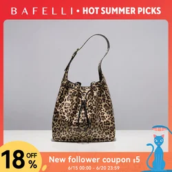 BAFELLI WOMEN'S NEW BAGS LUXURY FASHION LEATHER HANDBAGS 2026 HIGH QUALITY DESIGNER BRAND CAPACITY LADIES SHOULDER LEOPARD PRINT