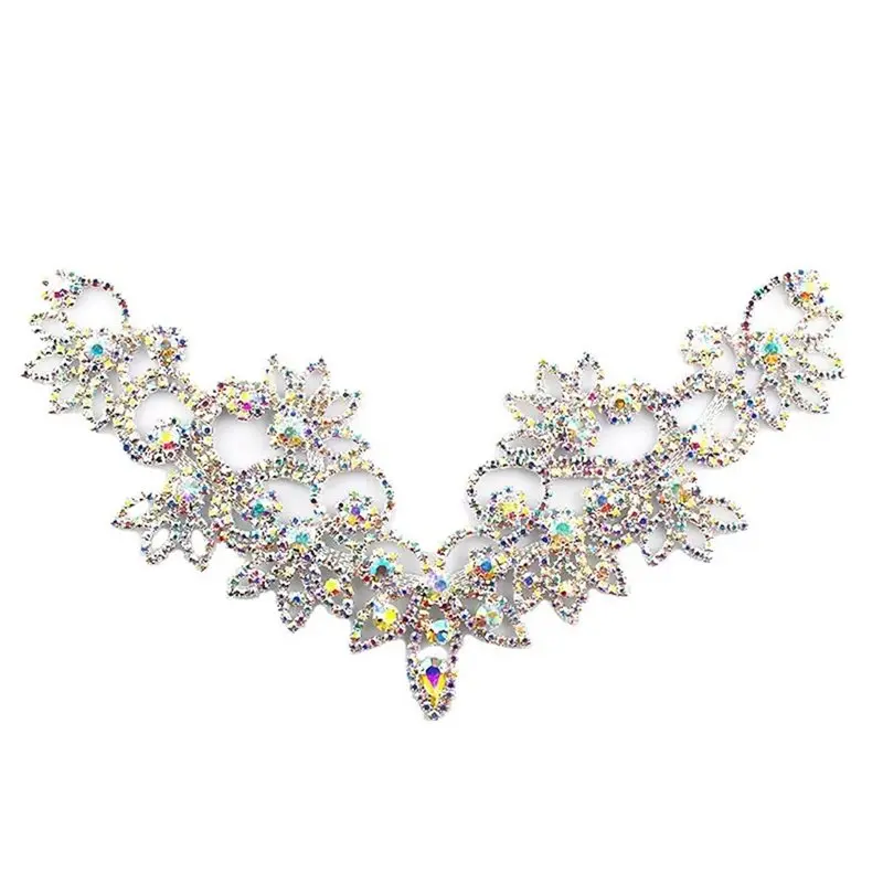 

CYL-Роскошное золотое и серебряное украшение для воротника свадебного платья 23 см x 6,5 см, аксессуары 2025