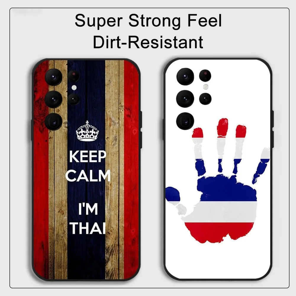 Thailand Flag Map Phone Case Samsung S series s20 s21 s22 s23 s24 FE Plus Ultra TPU Soft to Skin-friendly case