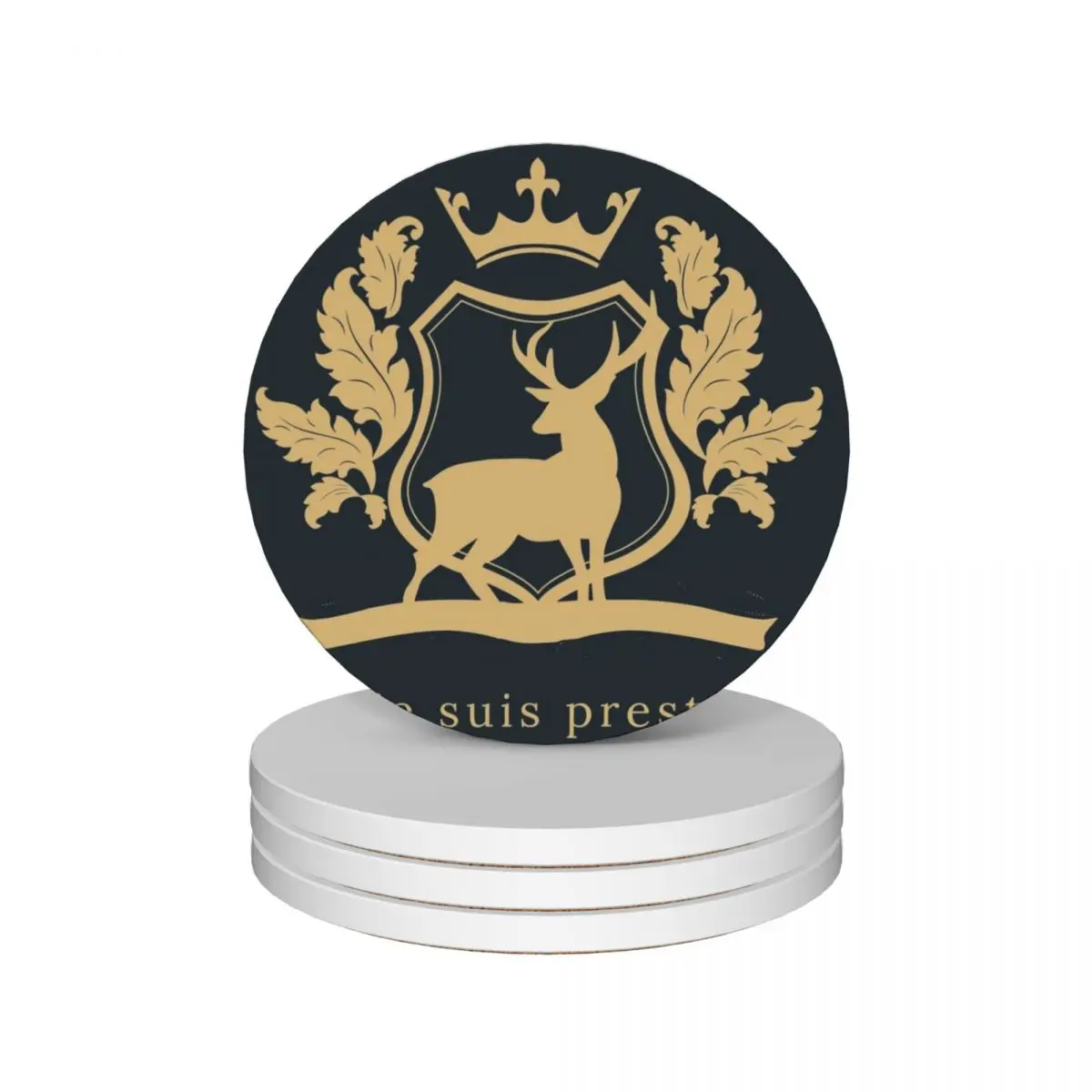 

Je Suis Prest Outlander Ceramic Coasters (Set of 4) eat table Cup for tea for cups set bulk Coasters