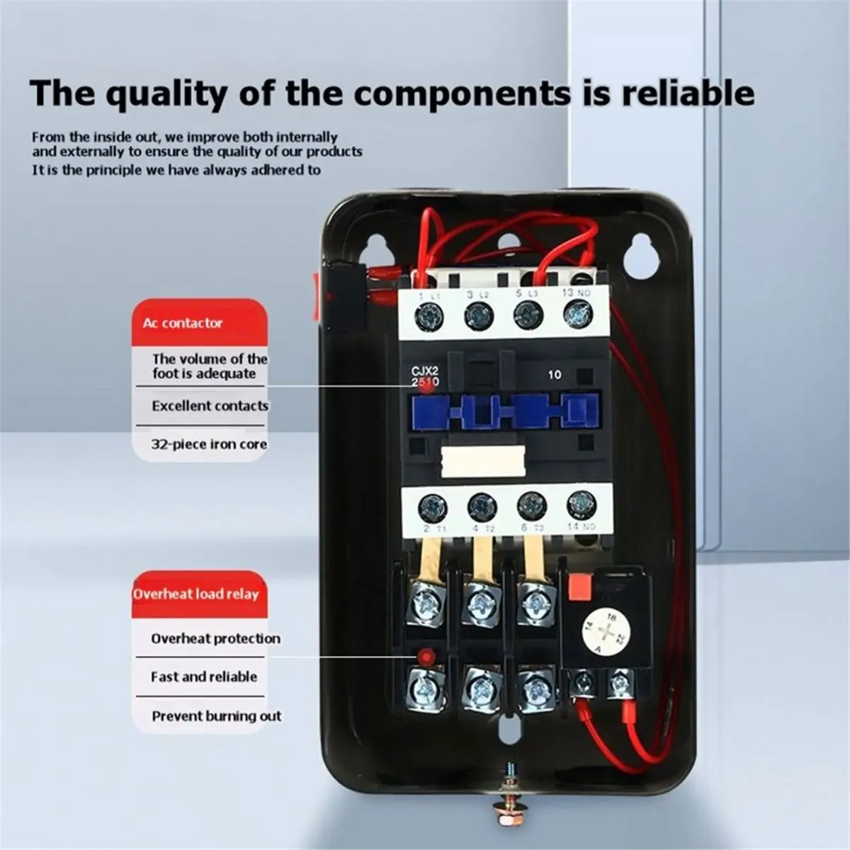 Multi-use Gear Magnetic Electric Motor QCX5 Series 330V 2.2KW Overload Phase Loss Protection