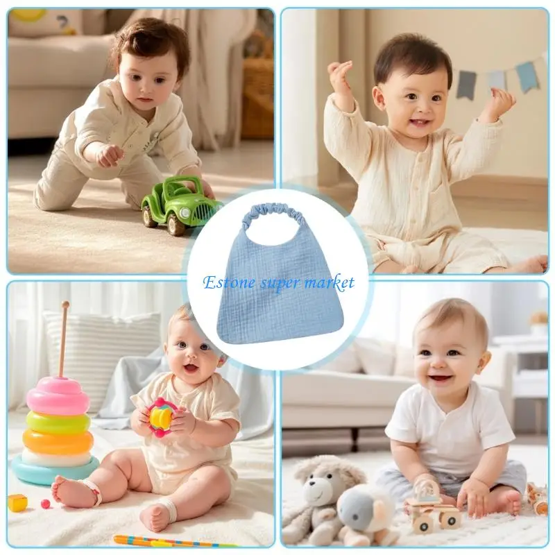 

090B Soft Absorbent Bib Saliva Towel Newborns Baby Burping Cloth for Boys Girls