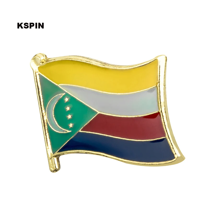 Comoros Flag Badge Pin Lapel Pin Badge for Backpack