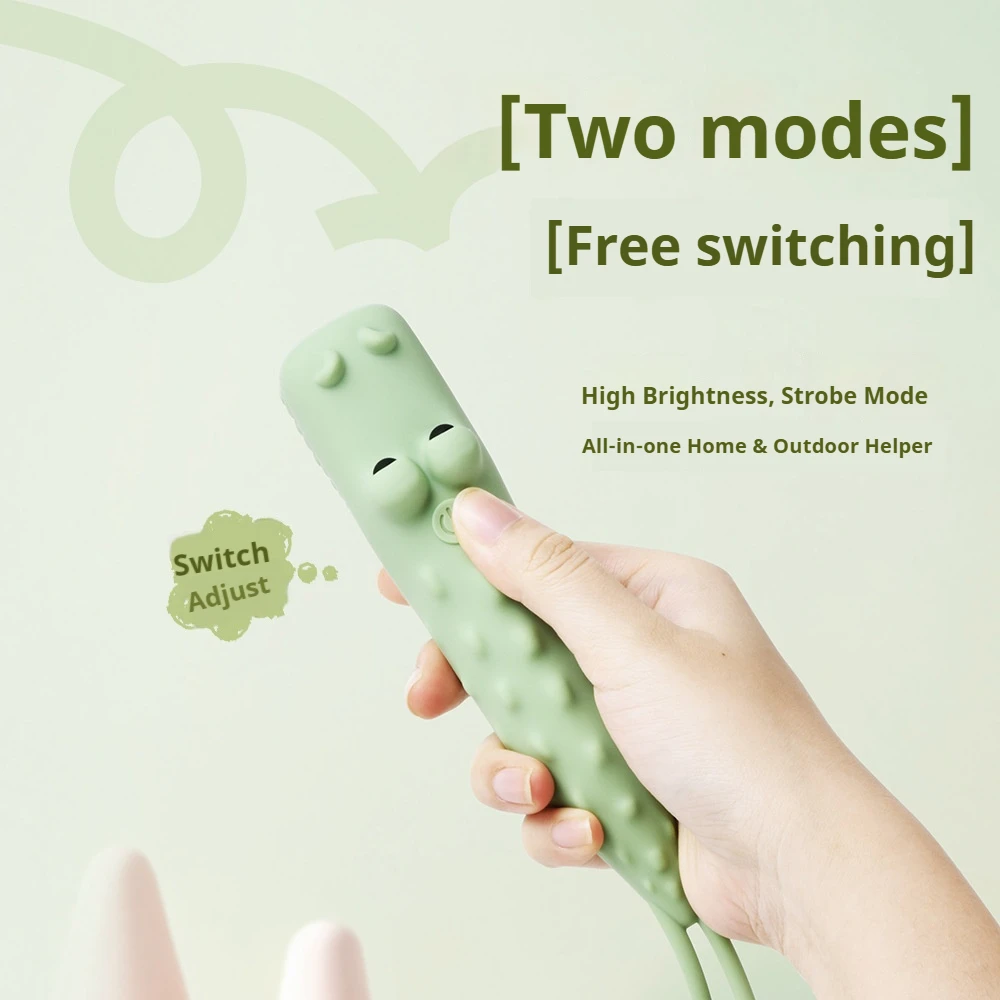 

Animal Flashlight Shark Dog Lion Portable Torch Light USB Rechargeable Dimmable Silicone Handheld Lamp Ornament Birthday Gift