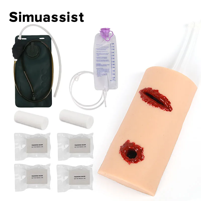 2-In-1 Multitask Wound Packing Trainer Gunshot Wound Laceration Wound Simulator Stop Bleeding Model