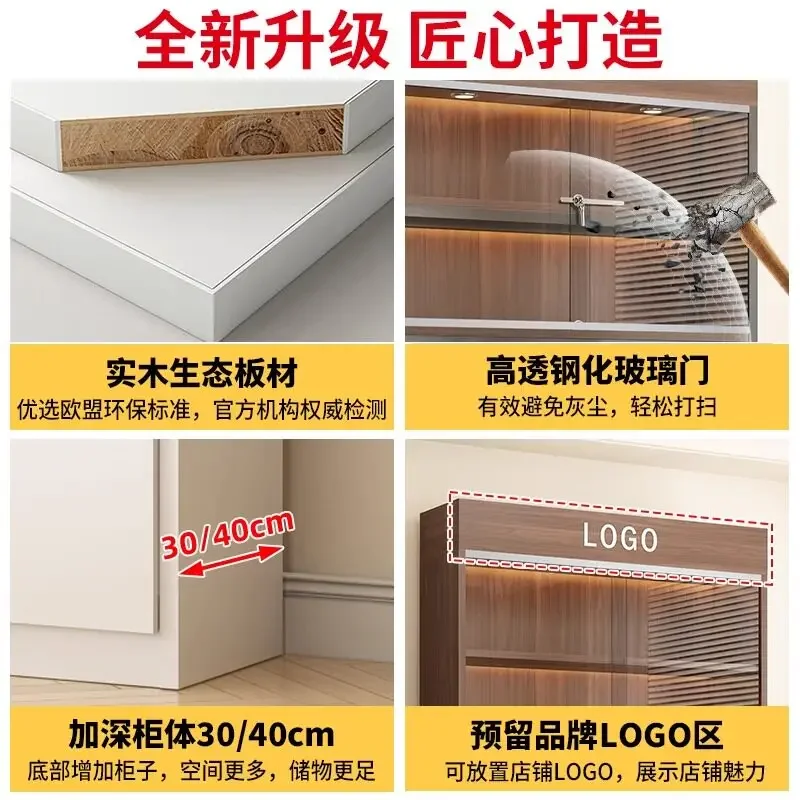 Cabinet Glass Door with Lock Gift Sample  Stand Cosmetics  Cabinet Product Display Cabinet