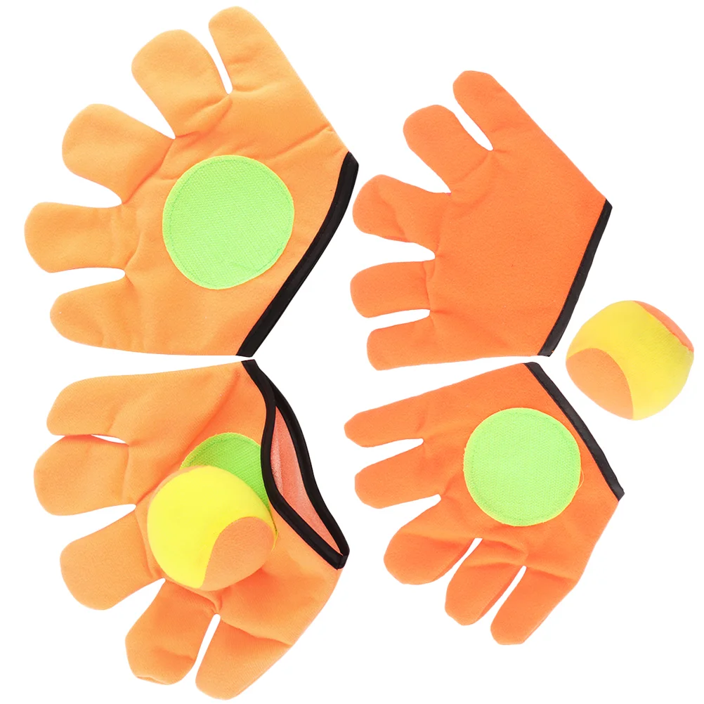 Fun Sucker Sticky Ball Gloves Toy Catch Ball Play Kids Outdoor Sports Multiplayer Parent-child InteractiveThrowing Glove Games