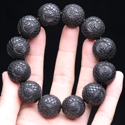 Ebony bracelet The year of the zodiac dragon Dragon Luck as the head bracelet for men 20mm bracelet Dragon Year gift