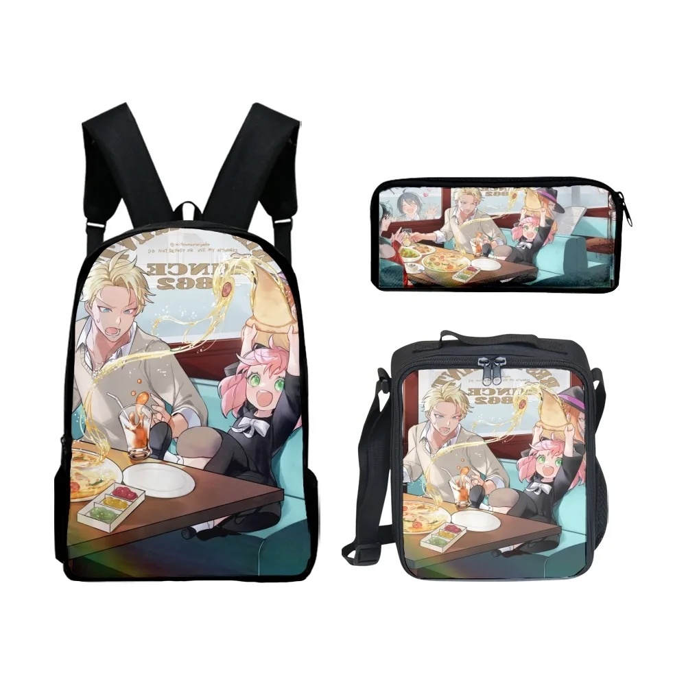 

Hip Hop Popular Hip Hop Novelty SPY X FAMILY 3D Print 3pcs/Set pupil School Bags Laptop Daypack Backpack Lunch bag Pencil Case