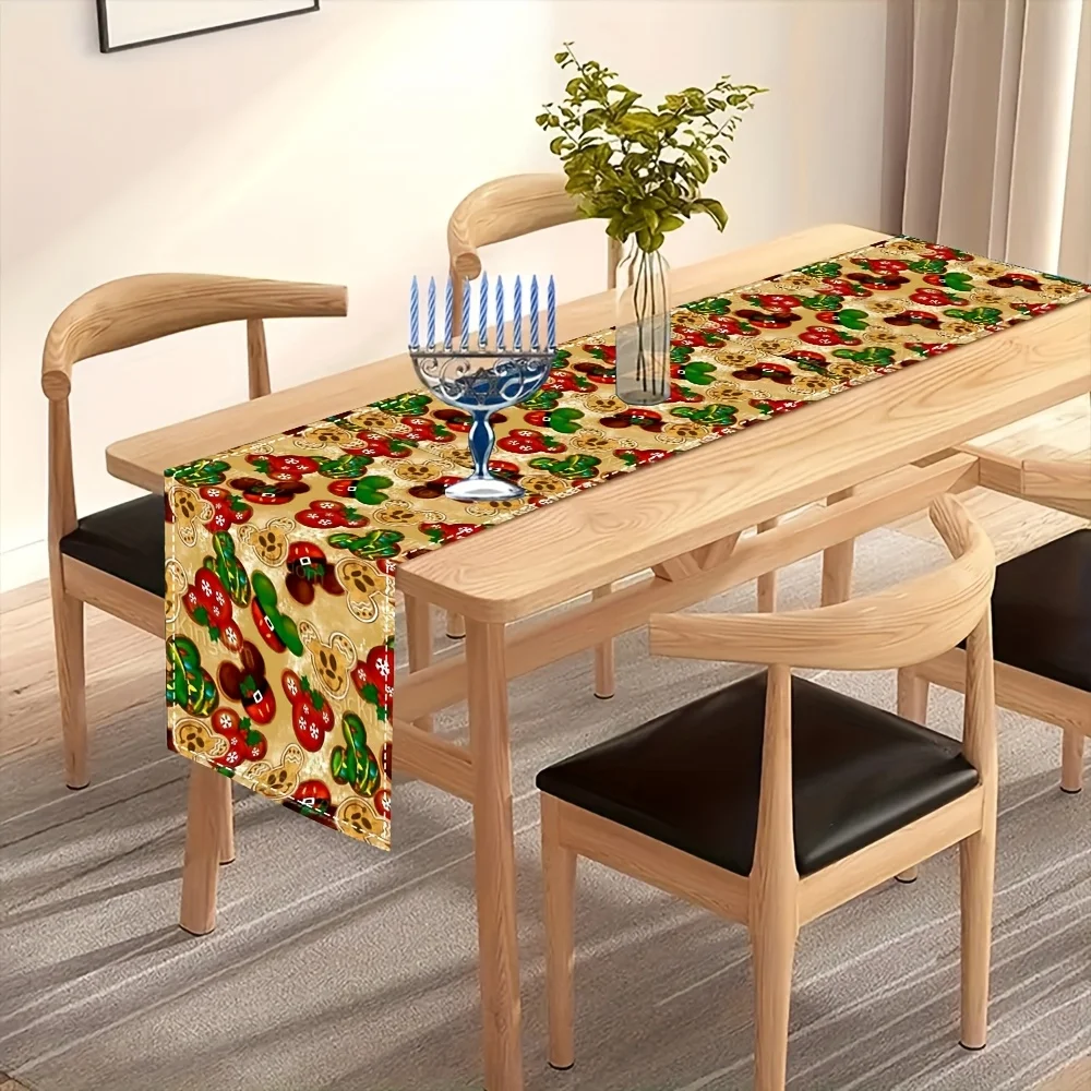 

1 Piece of Disney Mickey and Minnie Table Runner, Suitable for Holiday Dining, Home Decoration, Outdoor Party Decoration, and Cabinet Embellishment