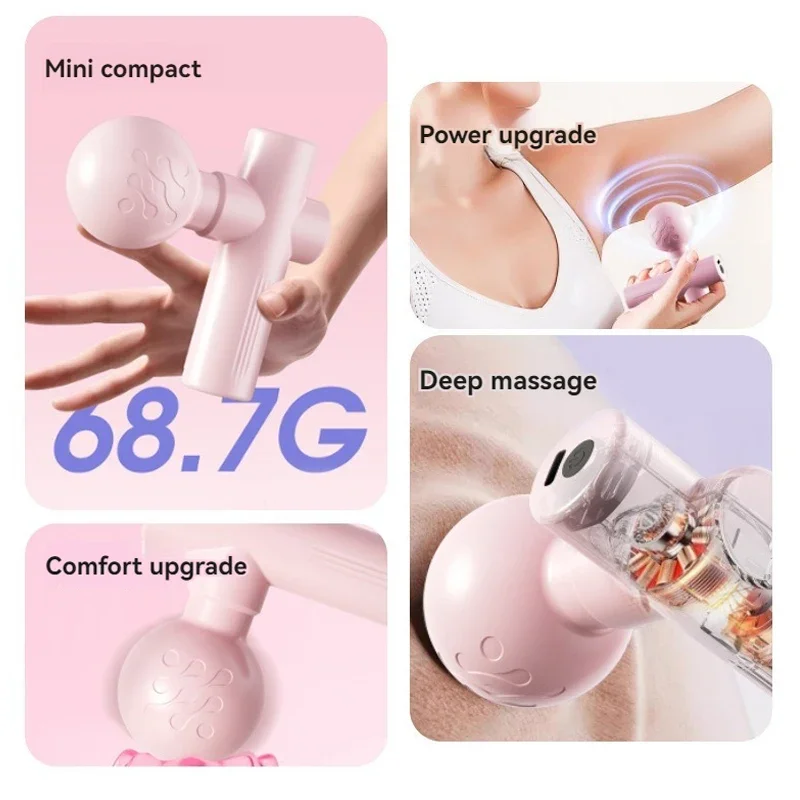 Electric  Massage Gun Fascia Machine Muscle Relaxation Vibrating Gun Rod Massage Fitness Equipment Neck Grab Fascia Gun