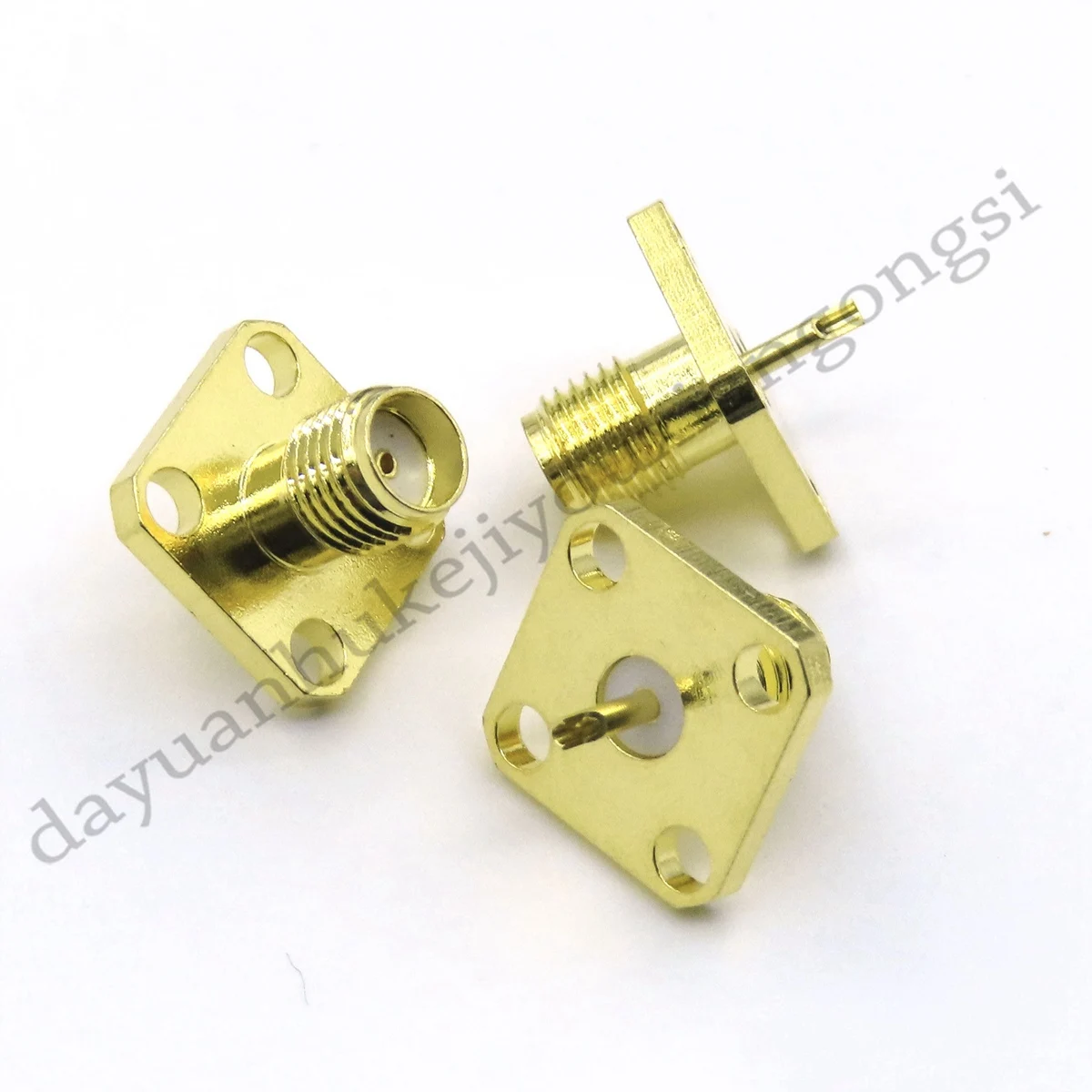 Imagem -03 - Brass Female Panel Mount Flange com Solda Jack Sma Furos