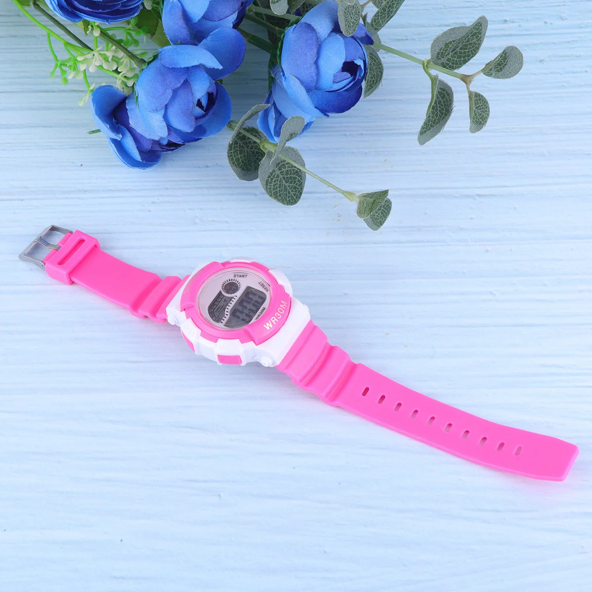 1 قطعة ساعة إلكترونية روزي مقاومة للماء متعددة الوظائف Led عرض إنذار التقويم معصمه عادية ل