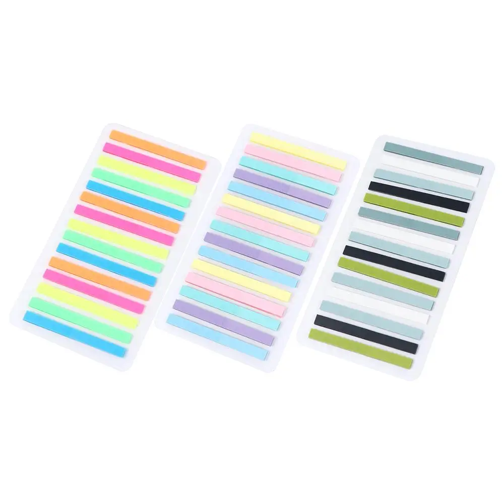 300 Pcs PET Stickers Index Transparent Practical Page Marker Fluorescent Memo Pad Writing Pads Note Label Sticker