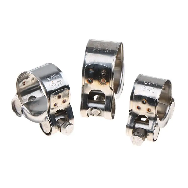Corrosion Resistant 304 Stainless Steel Hose Clamp 1Pc Powerful Tube Fastener for Air Water Exhaust Pipes Industrial Use