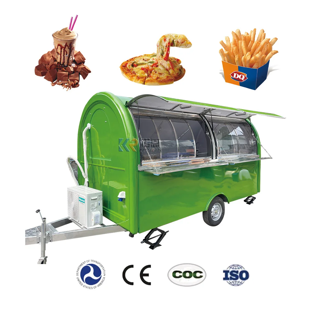 Fully Equipment Mobile Food Truck Ice Cream Van Catering Cart Customized Concession Bubble Tea Coffee Vending Kiosk