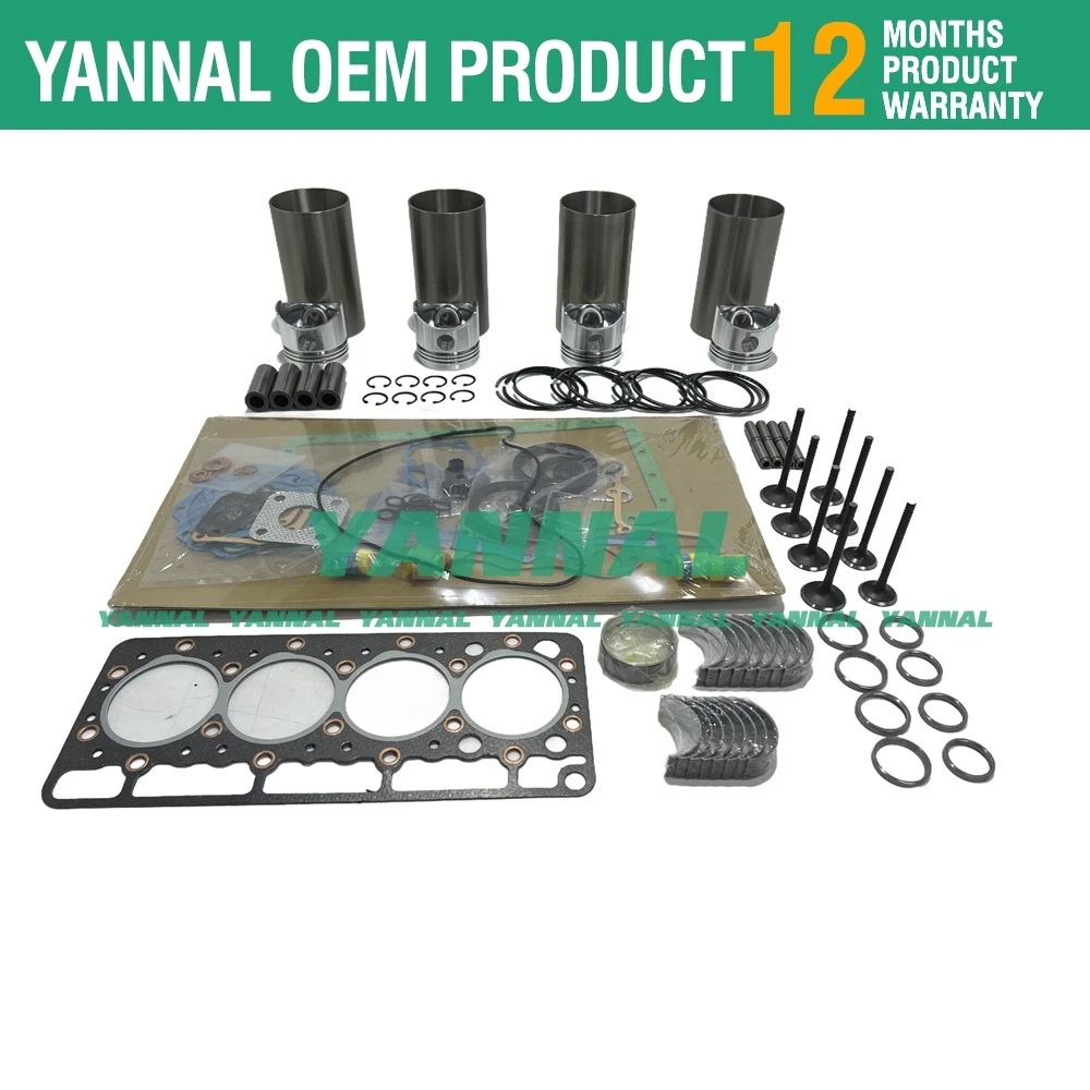 V1100 Overhaul Rebuild Kit 15956-21110 1595621110 07916-29325 Fits For Kubota V1100 Engine Bobcat Loader AICHI SP090 Tractor