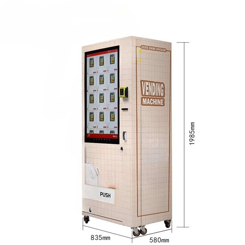Wall‑mount Collectible Card Vending Machine Touch Screen With Credit Card Reader For Self‑service Use