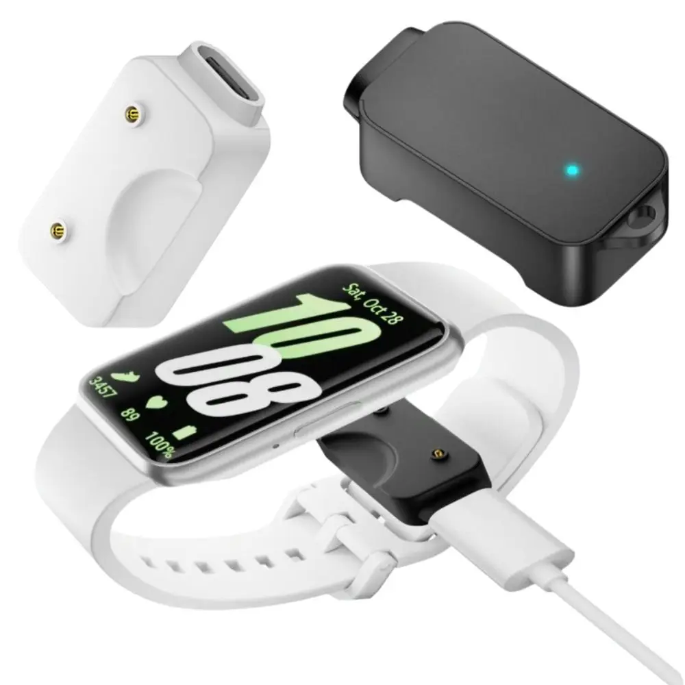 LED Indicator Magnetic Charger Converter Safe Aluminium Alloy Type-C Female to 2pin Converter for Samsung Galaxy fit3 SM-R390