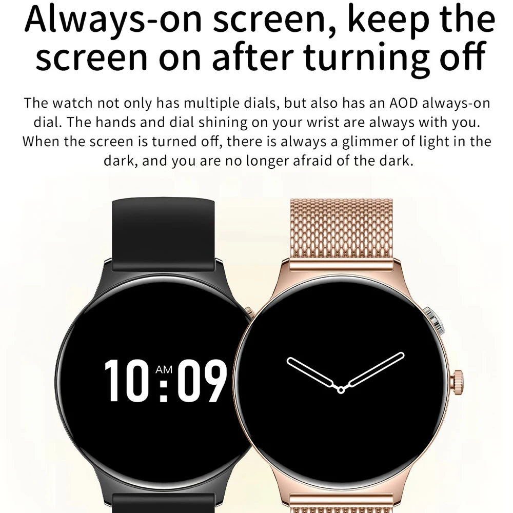 Fashion Men Women Ultrathin AMOLED Screen Smartwatch Health Heart Rate Sports Fitness Blue Tooth Call Smart Watch Waterproof