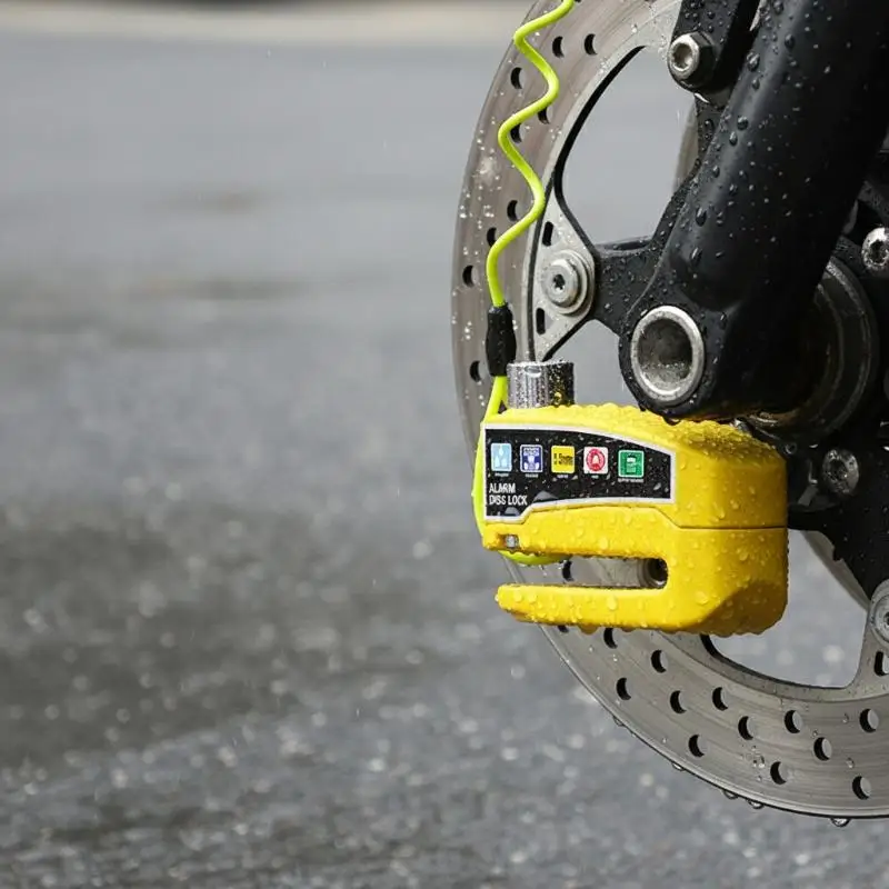 Waterproof Alarm Disc Brake Lock for Motorbike Bicycle Scooter High Security Anti Theft Device view 3